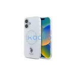 US Polo USHMP16SHOCLDPW iPhone 16 6.1" készülékhez tok IML Ring MagSafe fehér