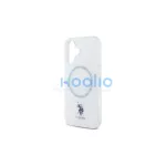US Polo USHMP16SHOCLDPW iPhone 16 6.1" készülékhez tok IML Ring MagSafe fehér