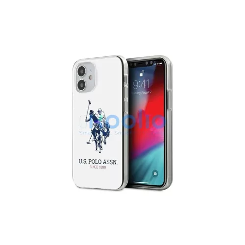 US Polo USHCP12STPUHRWH iPhone 12 mini 5,4" készülékhez tok – Shiny Big Logo fehér