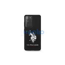   US Polo USHCS21LSLHRBK S21 Ultra G998 készülékhez silikon tok Logo fekete