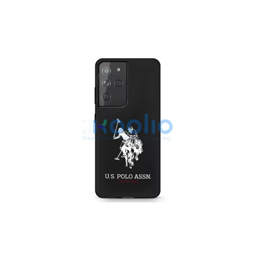 US Polo USHCS21LSLHRBK S21 Ultra G998 készülékhez silikon tok Logo fekete