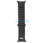 Audi Logo műbőr mágneses gyűrűs óraszíj Apple Watch 40/41/42mm készülékhez fekete