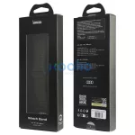 Audi Logo műbőr mágneses gyűrű szíj Apple Watch készülékhez 44/45/46/49mm fekete