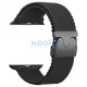 Beline fonott nylon Parachute szíj Apple Watch 42/44/45/49mm készülékhez fekete