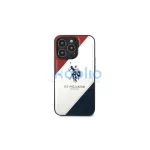 US Polo USHCP14LPSO3 iPhone 14 Pro 6,1 készülékhez tok Tricolor Embossed fehér