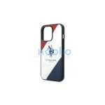 US Polo USHCP14LPSO3 iPhone 14 Pro 6,1 készülékhez tok Tricolor Embossed fehér