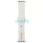 Audi Sport Red Logo szilikon óraszíj Apple Watch 40/41/42mm készülékhez fehér