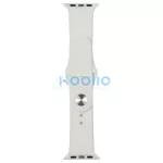 Audi Sport Red Logo szilikon óraszíj Apple Watch 40/41/42mm készülékhez fehér