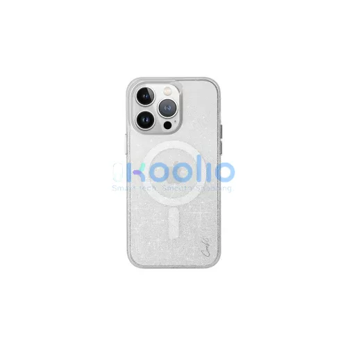 UNIQ tok Coehl Lumino iPhone 15 Pro 6.1" készülékhez Magnetic Charging ezüst / csillogó ezüst