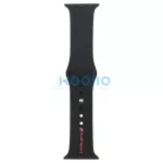 Audi Sport Red Logo szilikon óraszíj Apple Watch 40/41/42 mm készülékhez fekete