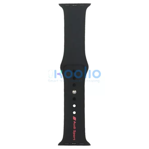 Audi Sport Red Logo szilikon óraszíj Apple Watch 40/41/42 mm készülékhez fekete