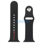 Audi Sport Red Logo szilikon óraszíj Apple Watch 40/41/42 mm készülékhez fekete