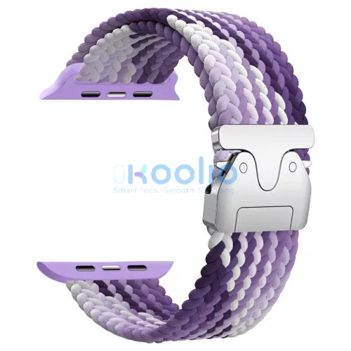 Beline Fonott Nylon Parachute Pánt Apple Watch 42/44/45/49mm készülékhez lila