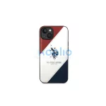US Polo USHCP14MPSO3 iPhone 14 Plus /15 Plus 6,7" készülékhez tok Tricolor Embossed fehér