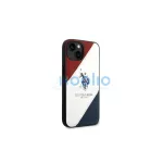 US Polo USHCP14MPSO3 iPhone 14 Plus /15 Plus 6,7" készülékhez tok Tricolor Embossed fehér
