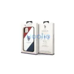 US Polo USHCP14MPSO3 iPhone 14 Plus /15 Plus 6,7" készülékhez tok Tricolor Embossed fehér