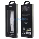 Audi Sport Red Logo szilikon óraszíj Apple Watch 44/45/46/49mm készülékhez fehér