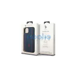 US Polo USHCP14SPFAV iPhone 14 / 15 / 13 6,1 készülékhez Leather Stitch tok tengerészkék