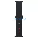 Audi Sport Red Logo szilikon óraszíj Apple Watch készülékhez 44/45/46/49mm fekete