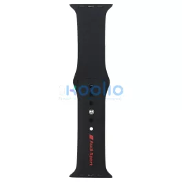   Audi Sport Red Logo szilikon óraszíj Apple Watch készülékhez 44/45/46/49mm fekete