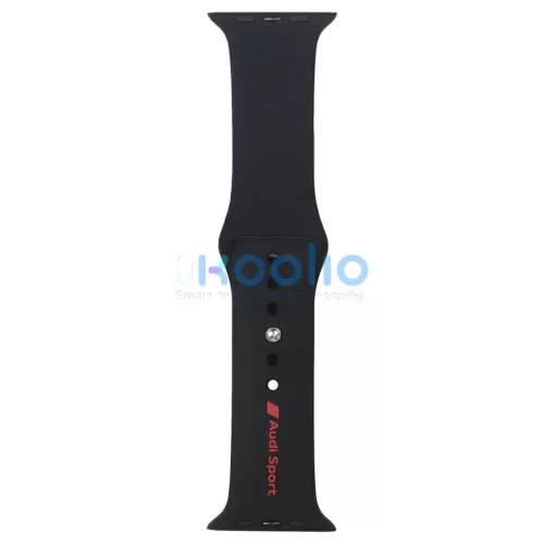 Audi Sport Red Logo szilikon óraszíj Apple Watch készülékhez 44/45/46/49mm fekete