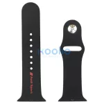 Audi Sport Red Logo szilikon óraszíj Apple Watch készülékhez 44/45/46/49mm fekete