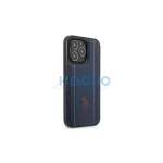 US Polo USHCP14XPFAV iPhone 14 Pro Max készülékhez 6,7" tengerészkék Leather Stitch tok