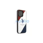 US Polo USHCP14XPSO3 iPhone 14 Pro Max 6,7 készülékhez tok Tricolor Embossed fehér