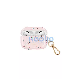   UNIQ Coehl Terrazzo tok AirPods Pro készülékhez pasztell rózsaszín