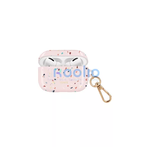 UNIQ Coehl Terrazzo tok AirPods Pro készülékhez pasztell rózsaszín