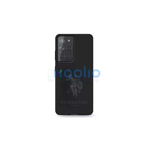 US Polo USHCS21LSLHRTBK Samsung Galaxy S21 Ultra G998 készülékhez Silicone On Tone tok fekete