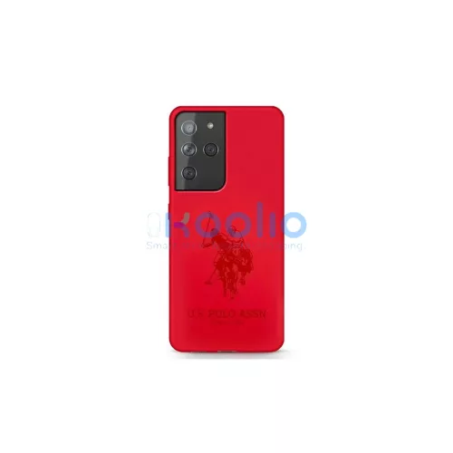 US Polo USHCS21LSLHRTRE Silicone On Tone tok S21 Ultra G998 készülékhez piros
