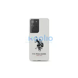   US Polo USHCS21LSLHRWH Samsung Galaxy S21 Ultra G998 készülékhez tok Silicone Logo fehér