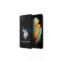   US Polo USHCS21MSLHRBK S21+ G996 készülékhez szilikon tok Silicone Logo fekete