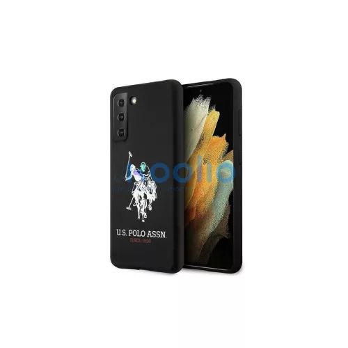 US Polo USHCS21MSLHRBK S21+ G996 készülékhez szilikon tok Silicone Logo fekete