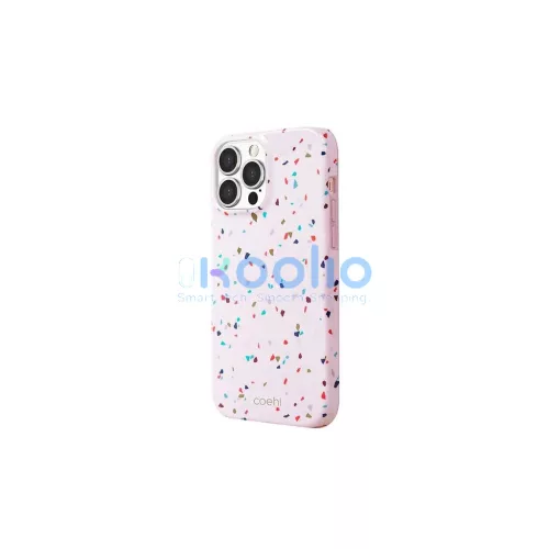 UNIQ Coehl Terrazzo tok iPhone 13 Pro Max 6,7 készülékhez pasztell rózsaszín