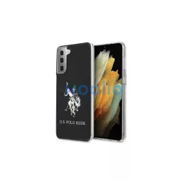   US Polo USHCS21STPUHRBK Samsung Galaxy S21 G991 készülékhez tok Shiny Big Logo fekete