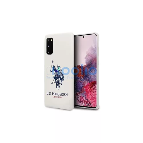 US Polo USHCS62SLHRWH S20 G980 készülékhez tok Silicone Collection fehér