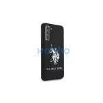 US Polo USHCS21SSLHRBK Samsung Galaxy S21 G991 készülékhez tok Silicone Logo fekete