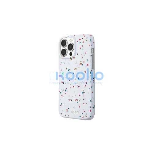 UNIQ Coehl Terrazzo tok iPhone 13 Pro / 13 készülékhez (6,1) természetes fehér
