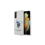 US Polo USHCS21SSLHRWH S21 G991 készülékhez Silicone Logo tok fehér