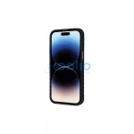 Audi valódi bőr MagSafe iPhone 14 Pro 6.1" készülékhez kemény tok fekete-piros AU-TPUPCMIP14P-R8/