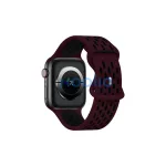Beline Apple Watch készülékhez New SportSilicone szíj 38/40/41 mm, bordó–fekete, borvörös–fekete doboz