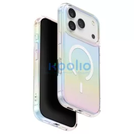   UNIQ Iridescia tok iPhone 17 Pro készülékhez – Magclick Charging holo quartz