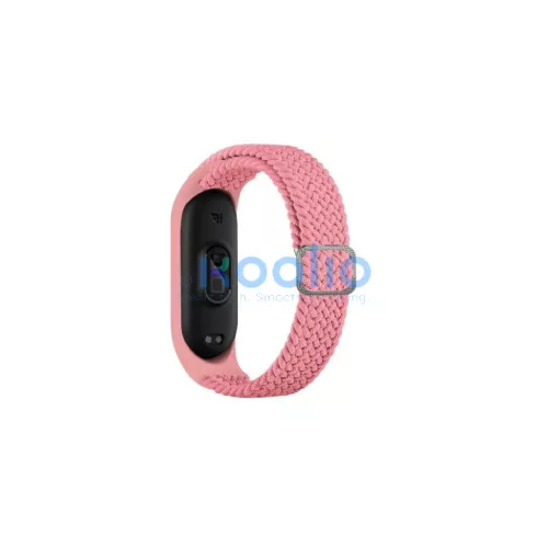 Beline Mi Band 3/4 készülékhez Textileróżowy szíj, rózsaszín