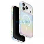 UNIQ Iridescia tok iPhone 17 Pro Max készülékhez Magclick Charging holo quartz