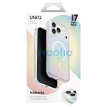 UNIQ Iridescia tok iPhone 17 Pro Max készülékhez Magclick Charging holo quartz