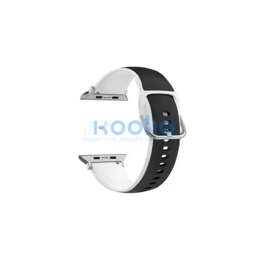 Beline Apple Watch készülékhez szíj Silico Leather 38/40/41mm doboz fekete-fehér