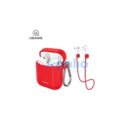   USAMS AirPods készülékhez szilikon védőtok BH423AP04 (US-BH423) piros