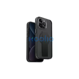   UNIQ Heldro Mag iPhone 15 Pro Max 6.7" Magclick töltőtok iPhone 15 Pro Max készülékhez – fekete/gőzfüst